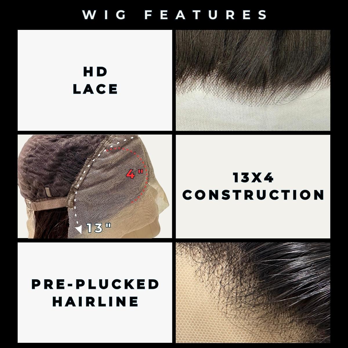 Straight 13x4 HD Lace Front Human Hair Wig