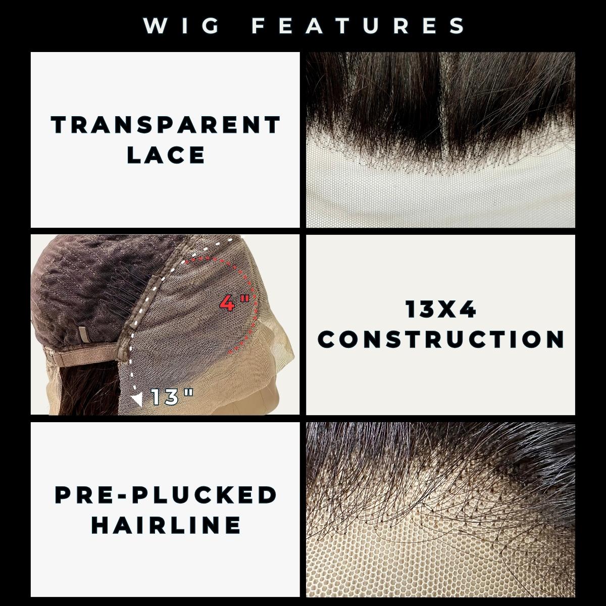 Blonde Straight 4x4 Transparent Lace 100% Human Hair Bob Wig