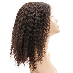 Coffee 13x4 Transparent Lace Front 100% Human Hair Bob Wig