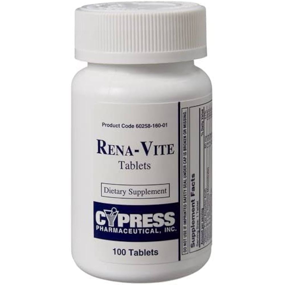 Rena-Vite Dietary Supplement, Specialized Renal Vitamin Formula, 100 Count