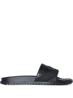 FENDI High Strap Slide Sandals with Embossed FF Motif for Men