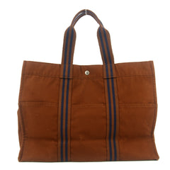 Hermes Burnt Orange Canvas Airline GM Tote Bag #9350
