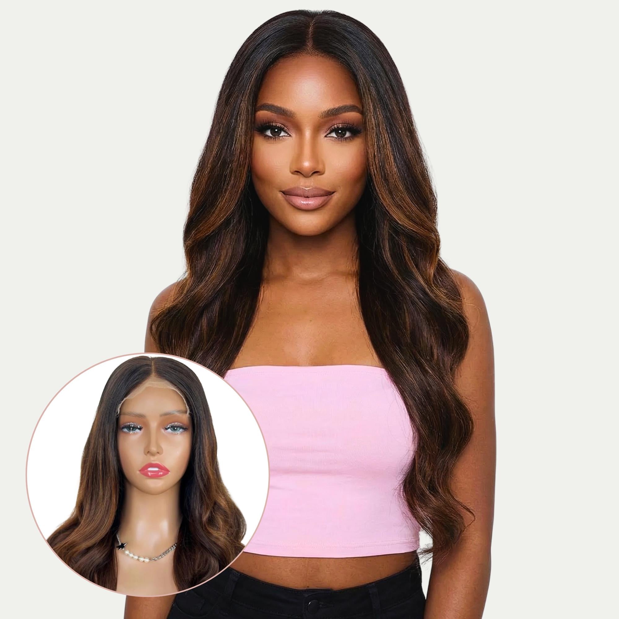Raw Celine Glueless 5x5 HD Lace Professionally Colored 100% Human Hair Closure Wig