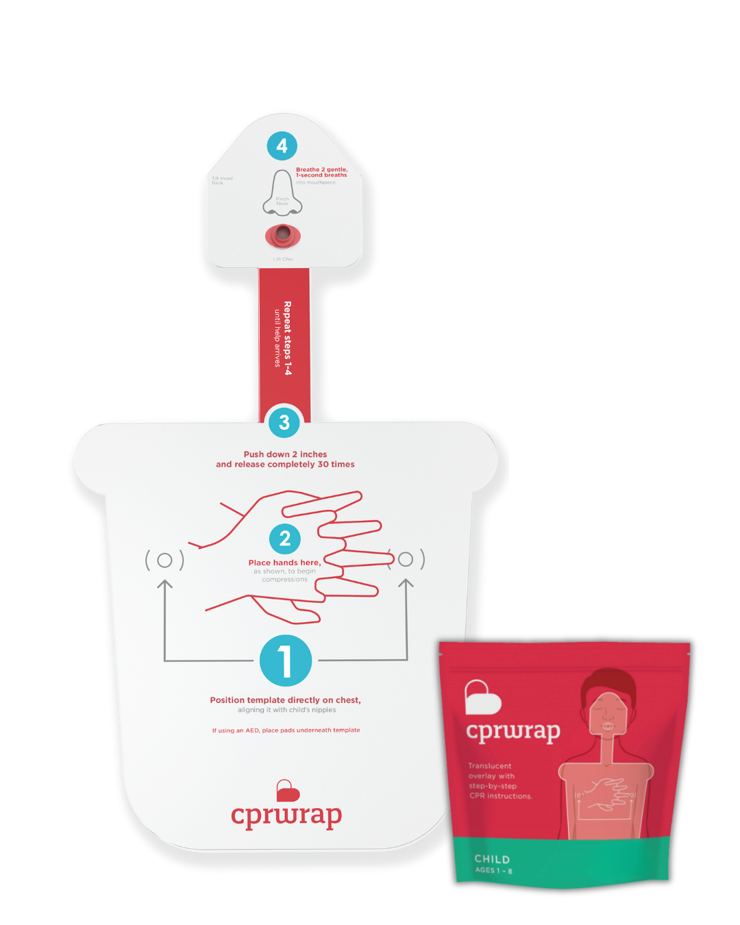 Bulk Child CPRWrap™ Aid, Ages 1 - 8