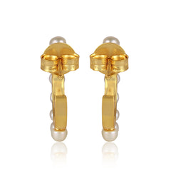 Luna Hoop Earrings - Pearl