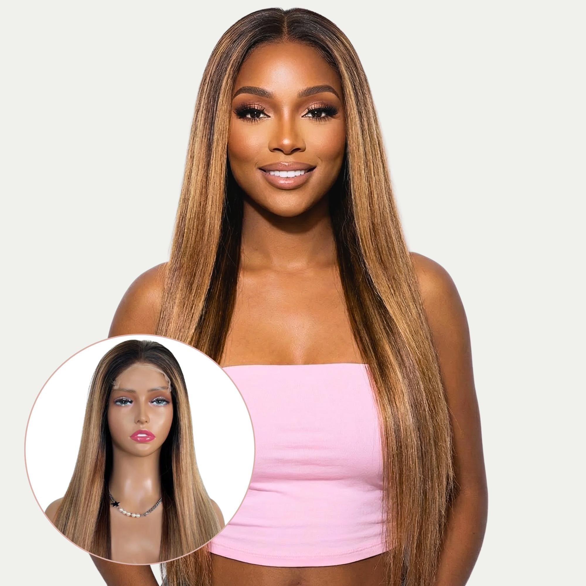 Raw Layla Glueless 5x5 HD Lace Professionally Colored 100% Human Hair Closure Wig