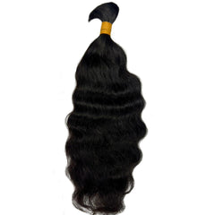 Raw Indian Curly Bulk 100% Human Braiding Hair