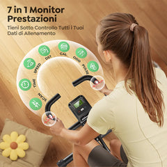 Toputure TEB4 Foldable Recumbent Exercise Bike with Resistance Bands