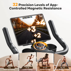 Toputure TEB5 Magnetic Exercise Bike for Indoor Cycling