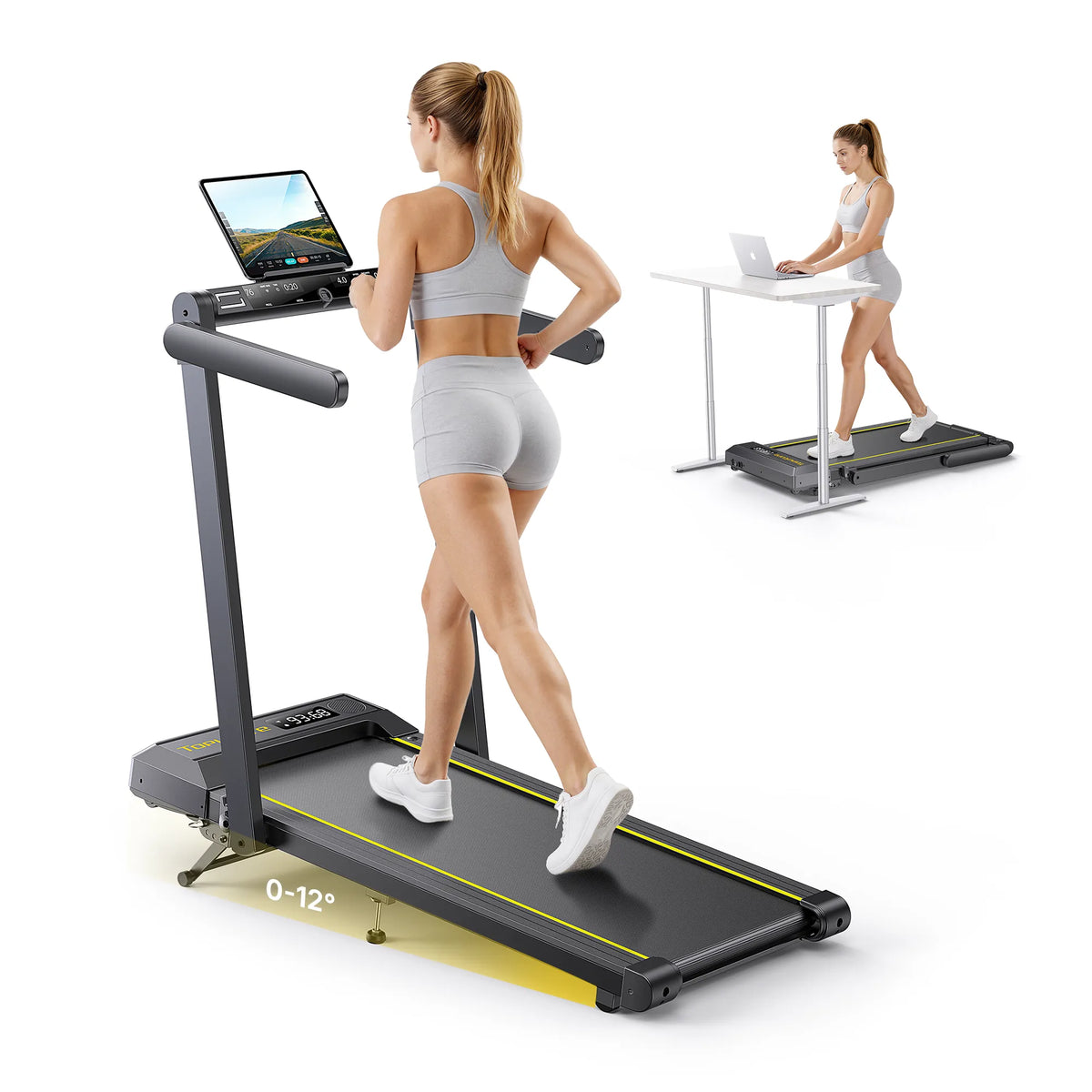 Toputure TP5 Foldable Treadmill with 12% Incline