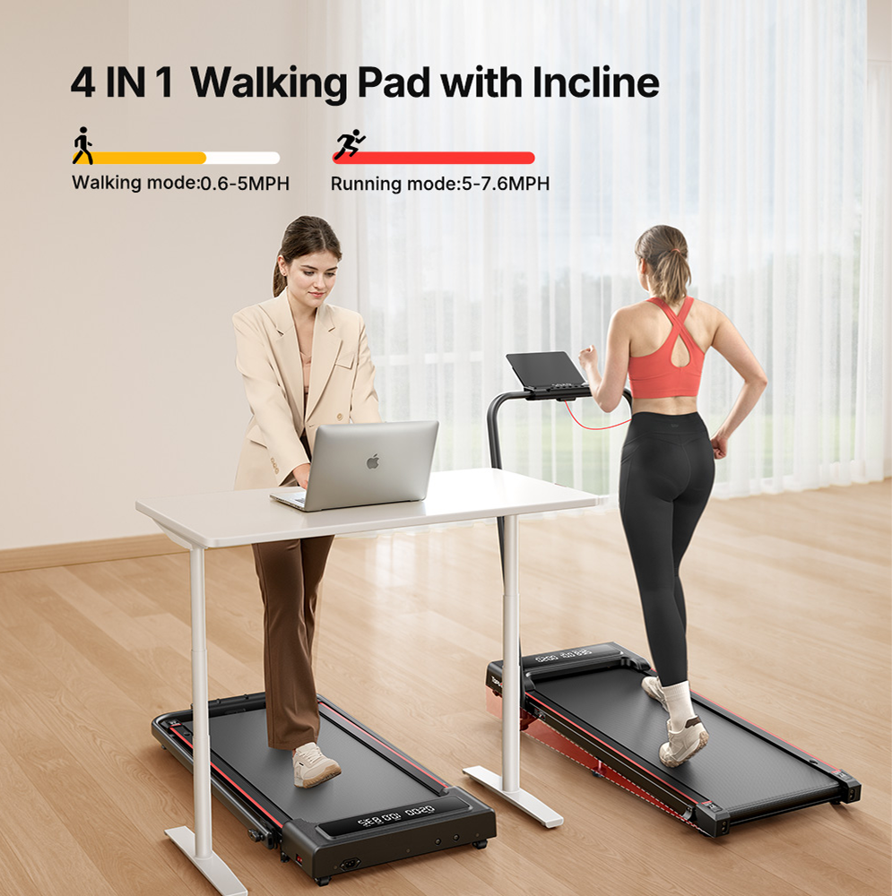 Toputure TP4 2 in 1 Incline Treadmill for Home