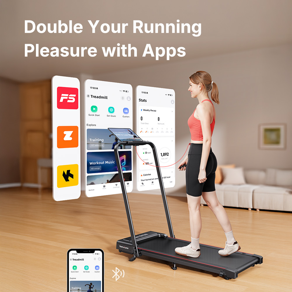 Toputure TP4 2 in 1 Incline Treadmill for Home