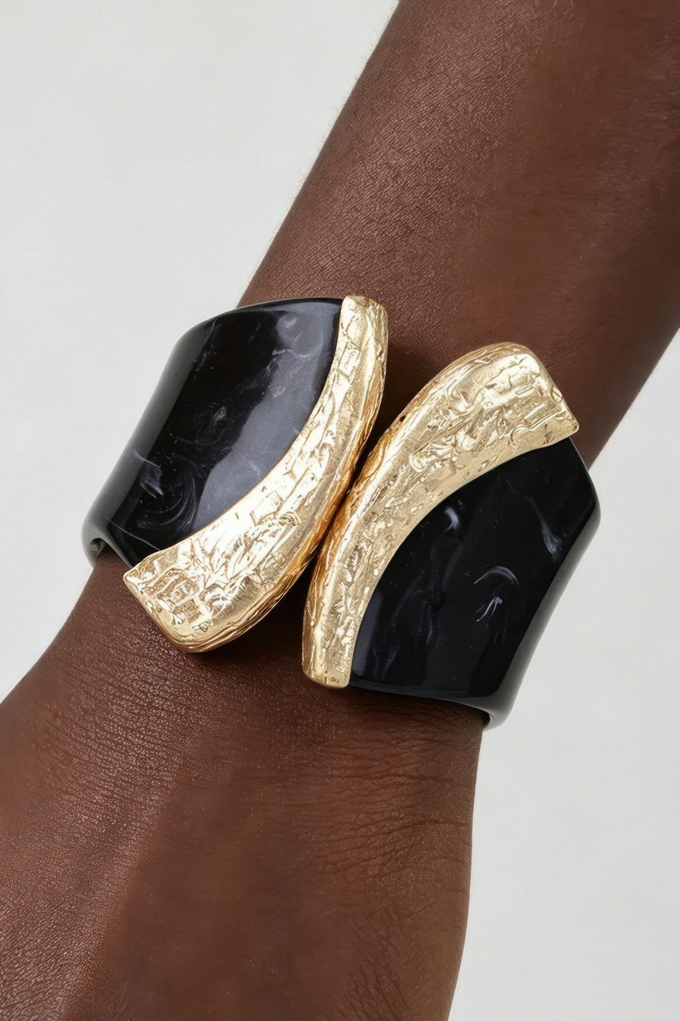 Abstract Stone Pillar Cuff Bracelet