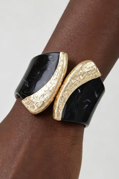 Abstract Stone Pillar Cuff Bracelet