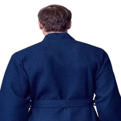 Waffle Spa Bathrobe for Men -  Absorbent, Lightweight