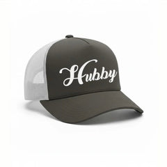 Embroidered Hubby Trucker Hat – Classic Mesh Cap for Wedding or Anniversary