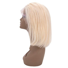 Blonde Straight 4x4 Transparent Lace 100% Human Hair Bob Wig