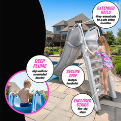 Heavy-Duty Commercial Reinforced Leak-Proof Waterslide With Handrails (SAK93157)