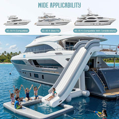 Large 16FT Commercial Inflatable Yacht Water Slide With Pump (SAK48172)