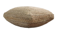 Natural Brown Hand Braided boho square Jute Square Pouf