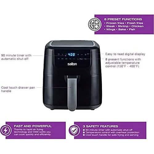 Salton Digital Air Fryer XL 5L